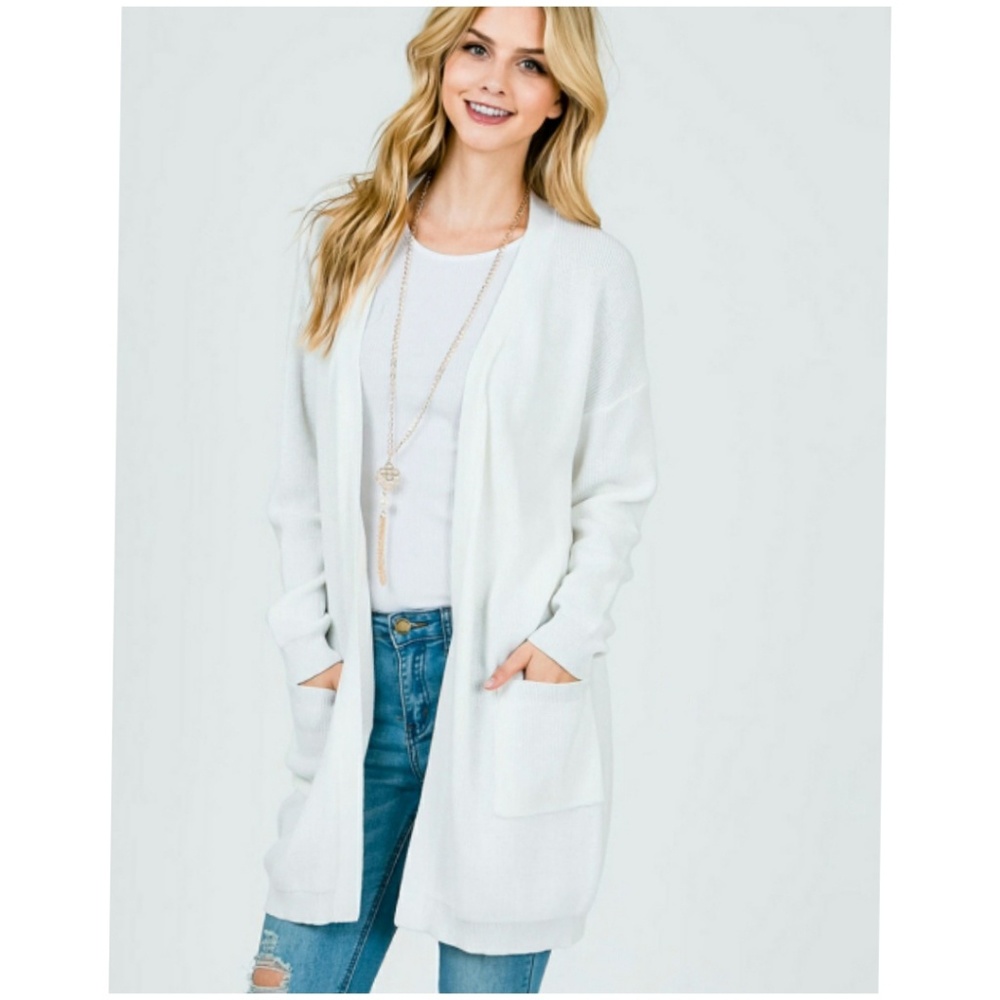 LIGHT KNIT OPEN CARDIGAN